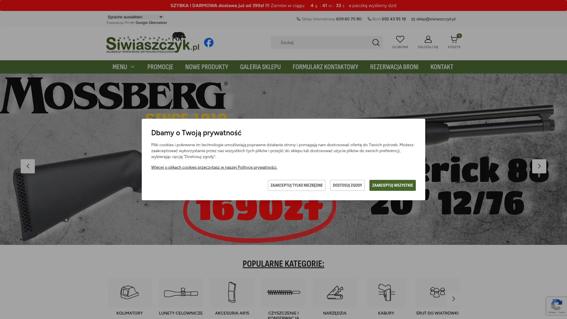 Business website screenshot