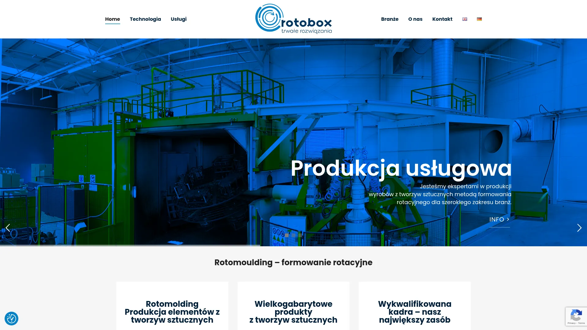 Business website screenshot