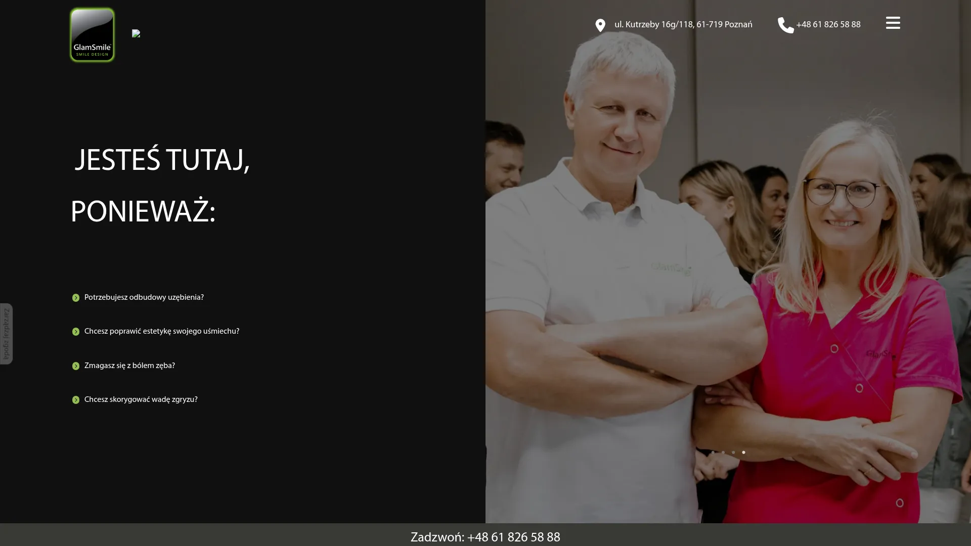 Business website screenshot