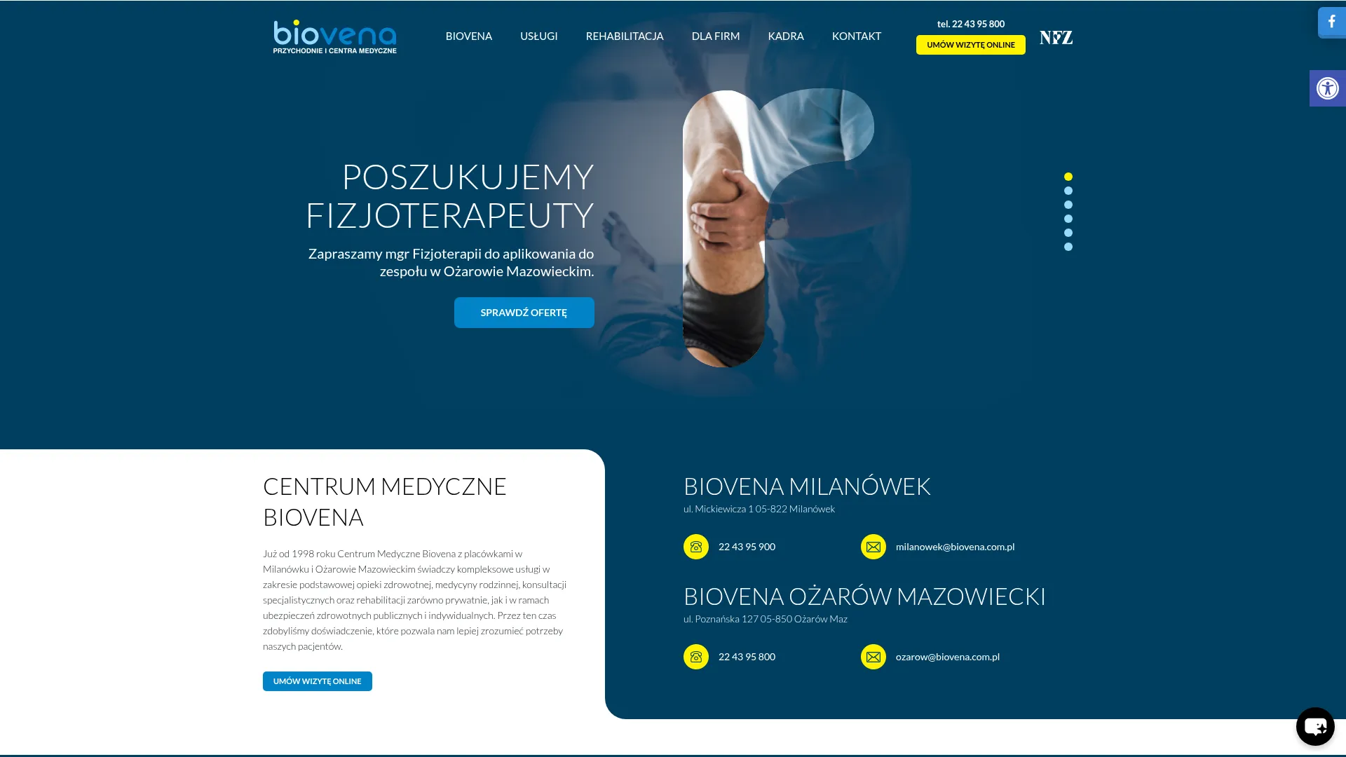 Business website screenshot