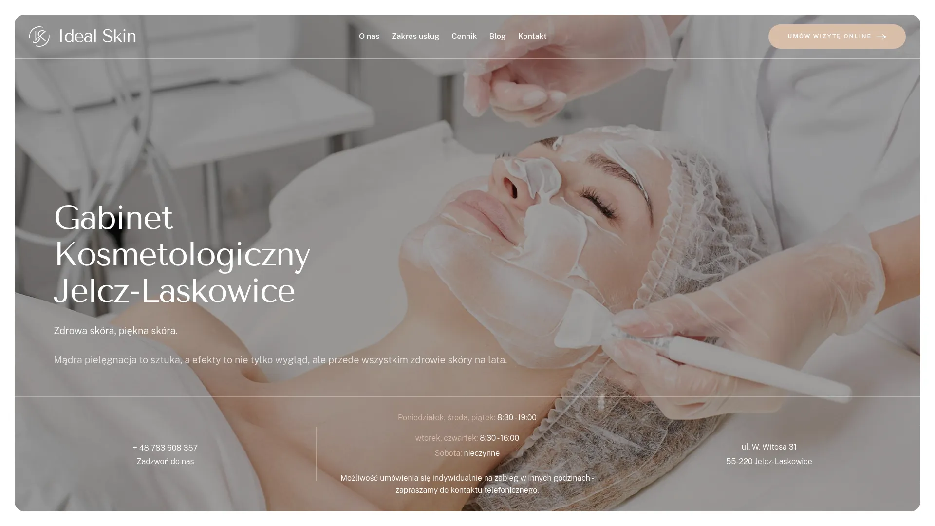 Business website screenshot