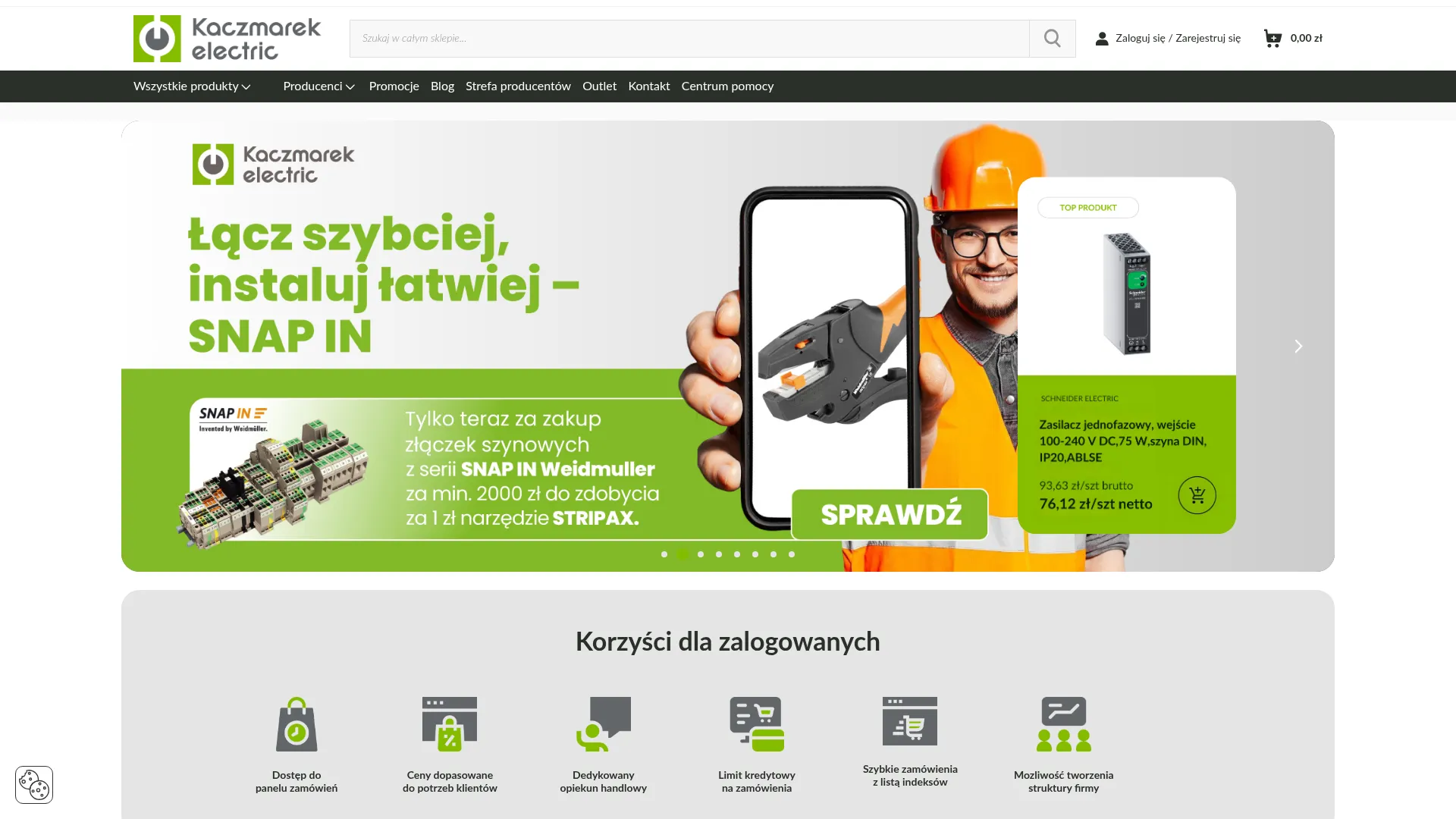 Business website screenshot