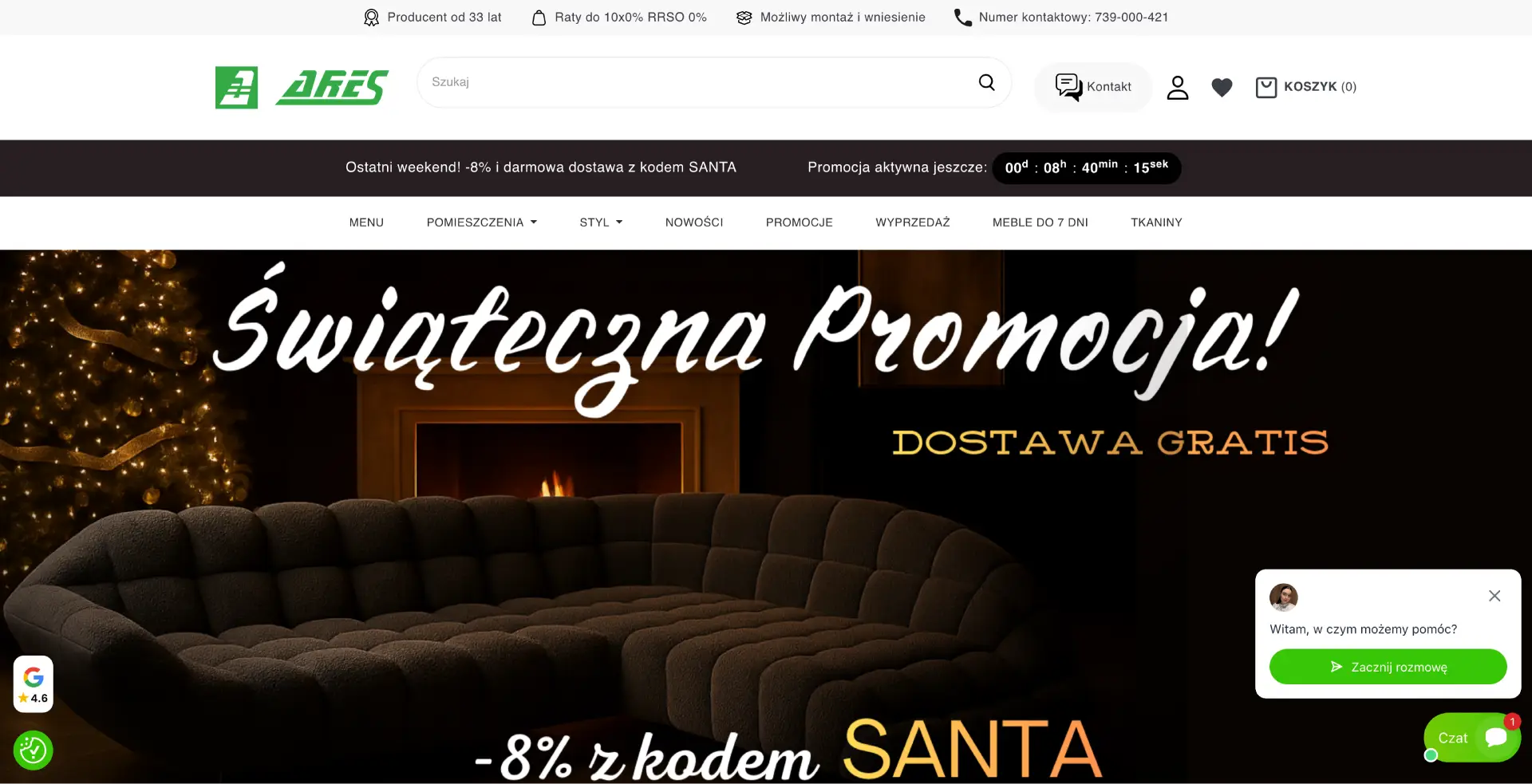 Business website screenshot
